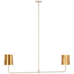 Go Lightly Linear Chandelier - Gild / China White