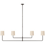 Go Lightly Linear Chandelier - China White / Bronze