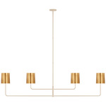 Go Lightly Linear Chandelier - Gild / China White