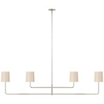 Go Lightly Linear Chandelier - China White / Polished Nickel