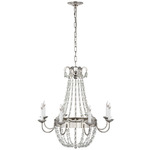 Paris Flea Market Chandelier - Polished Nickel / Seeded