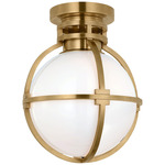 Gracie Ceiling Light - Antique-Burnished Brass / White