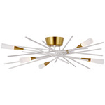 Stellar Ceiling Light - Matte White / Antique Brass