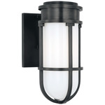 Gracie Bracket Outdoor Wall Sconce - Bronze / White