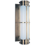 Gracie Linear Wall Sconce - Antique-Burnished Brass / White
