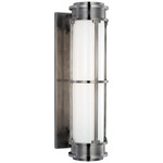 Gracie Linear Wall Sconce - Antique Nickel / White