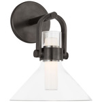 Larkin Empire Wall Sconce - Bronze / Frost / Clear