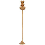 Alberto Torchiere Floor Lamp - Antique Gold Leaf