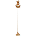 Alberto Torchiere Floor Lamp - Antique Gold Leaf