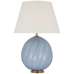 Talia Table Lamp - Blue / Linen