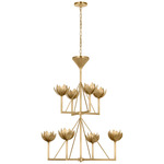 Alberto Two Tier Chandelier - Antique Burnished Brass