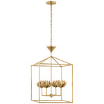 Alberto Open Cage Lantern Pendant - Antique Burnished Brass