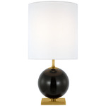 Elsie Small Table Lamp - Black / Linen