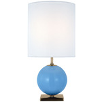 Elsie Small Table Lamp - Blue / Linen