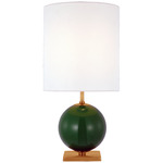 Elsie Small Table Lamp - Green / Linen