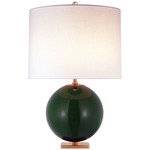 Elsie Table Lamp - Green / Linen