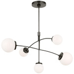 Prescott Convertible Chandelier - Bronze / White