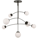 Prescott Convertible Chandelier - Bronze / White