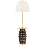 Phoebe Domed Floor Lamp - Crystal Bronze / Linen