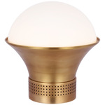 Precision Table Lamp - Antique Burnished Brass / White