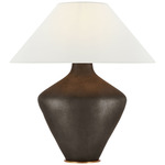 Rohs Table Lamp - Stained Black Metallic / Linen