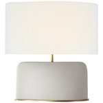 Amantani Sculpted Table Lamp - Porous White / Linen