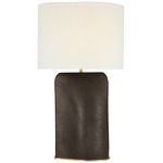 Amantani Table Lamp - Stained Black Metallic / Linen