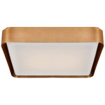 Precision Square Ceiling Light - Antique Burnished Brass / Clouded