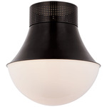 Precision Bulb Ceiling Flush Light - Bronze / White