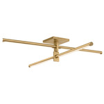 Axis Linear Semi Flush Ceiling Light - Antique Burnished Brass
