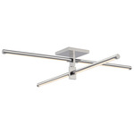 Axis Linear Semi Flush Ceiling Light - Polished Nickel