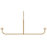 Pedra Linear Chandelier - Antique Burnished Brass / Alabaster