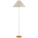 Wimberley Floor Lamp - Soft Brass / White Wicker