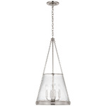Reese Glass Pendant - Polished Nickel / Clear