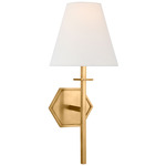 Olivier Wall Sconce - Hand-Rubbed Antique Brass / Linen