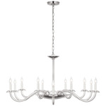 Brigitte Chandelier - Polished Nickel / Clear