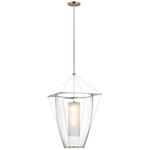 Ovalle Lantern Pendant - Antique Nickel / Clear