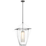 Ovalle Lantern Pendant - Bronze / Clear