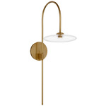 Calvino Wall Sconce - Hand-Rubbed Antique Brass / Clear