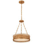 Leslie Chandelier - Gilded Iron / Frosted