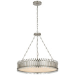 Leslie Chandelier - Burnished Silver Leaf / Frosted