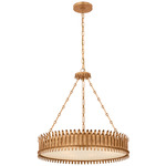 Leslie Chandelier - Gilded Iron / Frosted