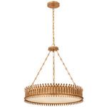 Leslie Chandelier - Gilded Iron / Frosted