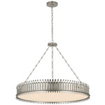 Leslie Chandelier - Burnished Silver Leaf / Frosted