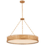 Leslie Chandelier - Gilded Iron / Frosted