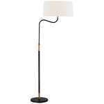 Canto Adjustable Floor Lamp - Bronze / Hand-Rubbed Antique Brass / Linen