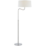Canto Adjustable Floor Lamp - Polished Nickel / Linen