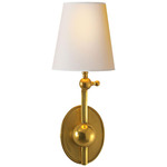 Alton Wall Sconce - Hand Rubbed Antique Brass / Linen