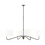 Canto Chandelier - Bronze / Hand-Rubbed Antique Brass / Linen