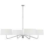 Canto Chandelier - Polished Nickel / Linen